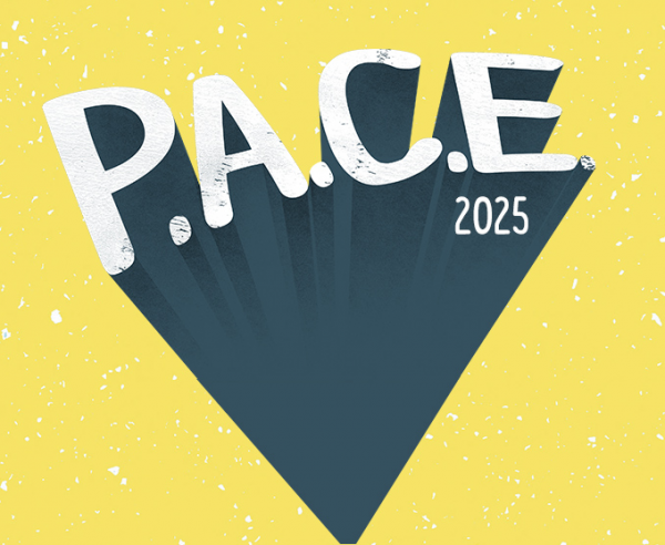 Yellow graphic displaying the words P.A.C.E 2025