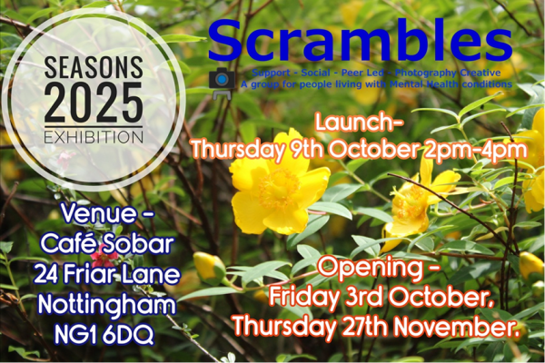 Scrambles 'seasons 2025' exhibition event poster