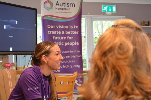 Our Supporter Care Officer sits with people from Thorngate Churcher Trust