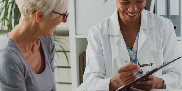 Doctor talking to a patient