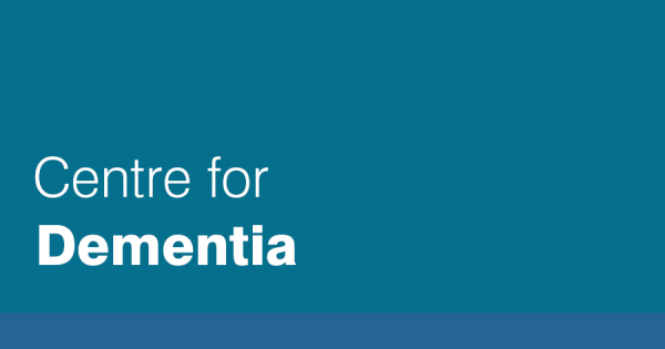 Text reads: Centre for Dementia