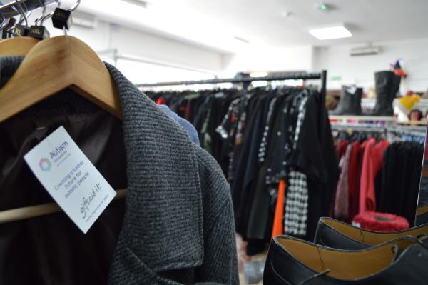 Inside our charity shop.